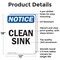 Signmission Clean Sink, 12 in W x Rectangle, Aluminum OS-2PACK-NS-A-1218-V-10628 - alternate 7